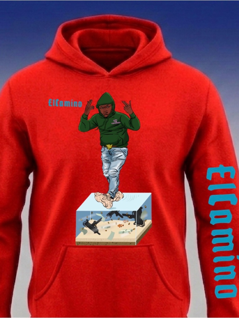 El Camino Hoodie Walking on Water S-5Xl